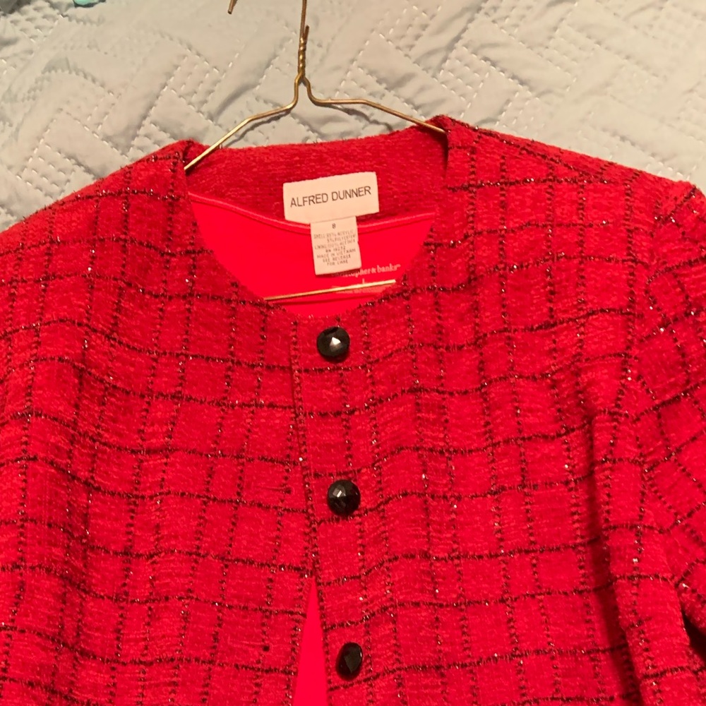 Alfred Dunner jacket with matching red tank